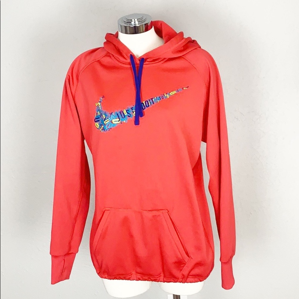Nike Hot Pink Logo Swish Sweatshirt Large